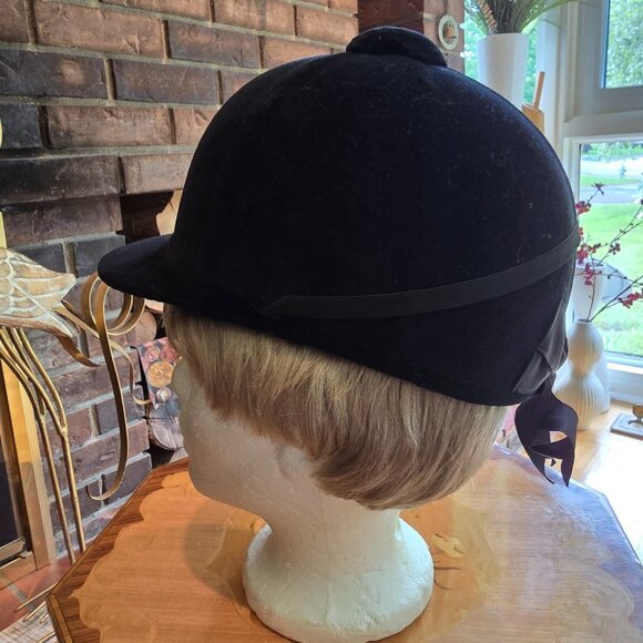 Thomas Townend & Collmest - Vintage Traditional Velvet Equestrian Riding Hat - Picture 3 of 11